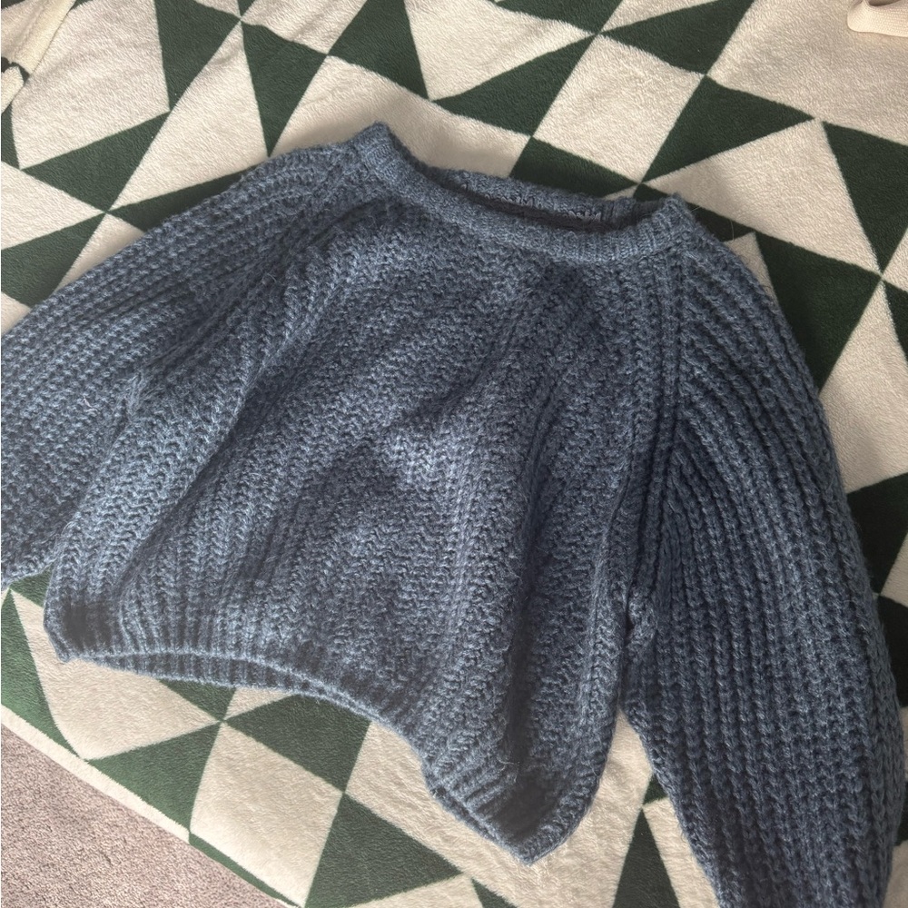 POL Blue Knit Crew Neck Sweater